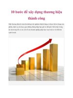 10 bước để xây dựng thương hiệu thành công 