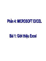 Bài 1: Giới thiệu Excel