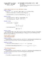 Đề thi thử đại hoc môn toán năm 2009