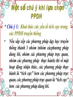 Chọn PPDH phù hợp khi dạy học