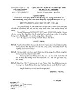 QĐ219/QĐ-PGD.HCTC Ban hành Quy định nâng bậc lương trước thời hạn của CB, CC, VC thuộc SNGD Cai Lậy