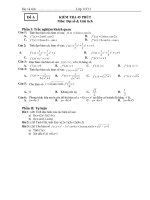 Đề KT chương 5 Đạo hàm - Cực hay đây!