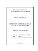 Luận văn phát triển mô hình VAC ở hai tỉnh hưng yên và sơn la 