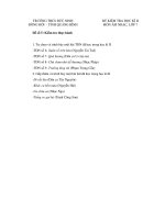 ĐỀ KIỂM TRA HỌC KÌ II MÔN ÂM NHẠC, LỚP 7