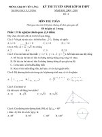 Đề thi thử vào THPT - HP( 09-10) Đề 14