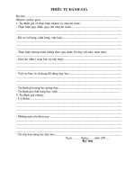 PHIẾU TỰ ĐÁNH GIÁ