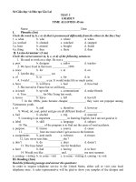 Kiểm tra HKII Tiếng Anh 9