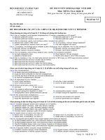 ĐỀ THI TUYỂN SINH ĐẠI HỌC NĂM 2009 Môn: TIẾNG NGA; Khối: D mã đề  713 