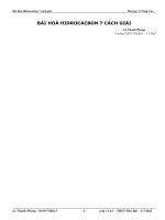 Bài hidrocacbon 7 cách giải