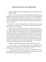 BÁO CÁO THỰC TẬP TỔNG HỢP KHÁCH SẠN SÀI GÒN - HÀ NỘI