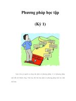 Phương pháp học tập (kỳ 1) 
