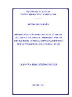 ĐÁNH GIÁ NĂNG SUẤT SINH SẢN CỦA CÁC TỔ HỢP LAI GIỮA LỢN NÁI F1(LANDRACE x YORKSHIRE) PHỐI VỚI LỢN ĐỰC DUROC VÀ PIDU TẠI HỢP TÁC XÃ CHĂN NUÔI DỊCH VỤ TỔNG HỢP HÒA MỸ - ỨNG HÒA – HÀ NỘI 