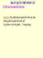 Bài giảng môn sinh học THCS :