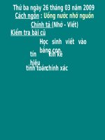 chính tả tuần 27