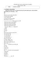 Đề kiểm tra học kì I-Anh văn 6