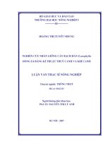 Nghiên cứu nhân giống cây bạch đàn e urophylla dòng u6 bằng kỹ thuật thuỷ canh và khí canh 