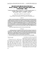 NĂNG SUấT Và CHấT LƯợNG THịT CủA CáC Tổ HợP LợN LAI GIữA NáI F1 (YORKSHIRE ì MóNG CáI) VớI ĐựC GIốNG LANDRACE, DUROC Và PIDU (PIéTRAIN ì DUROC)