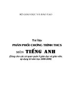 Khung PPCT môn Tiếng Anh