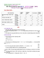 Đế KT-học kỳ II-Toán 9 ( có đáp án,ma trận)