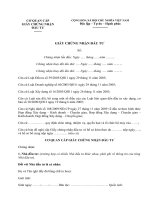 GIẤY CHỨNG NHẬN ĐẦU TƯ