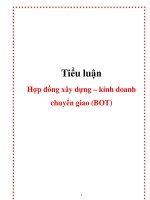 Hợp đồng xây dựng – kinh doanh chuyển giao (BOT) 