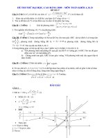 Đề và ĐA thi thử ĐH 2009 (Đề số 17)