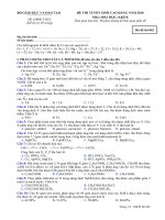 ĐỀ THI TUYỂN SINH CAO ĐẲNG NĂM 2010 Môn: HÓA HỌC; Khối B mã đề 862 