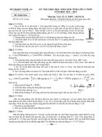 ĐỀ THI CHỌN HỌC SINH GIỎI TỈNH LỚP 12 NĂM HỌC 2012 – 2013 MÔN VẬT LÝ LỚP 12 THPT - SỞ GD&ĐT NGHỆ AN