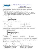 ĐỀ THI ĐẠI HỌC MÔN VẬT LÝ (WORD)