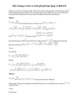 Ôn thi TN-Cách giải giới hạn dạng vô định 0/0