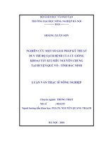 Nghiên cứu một số giải pháp kỹ thuật duy trì độ sạch bệnh của củ giống khoai tây KT2 siêu nguyên chủng tại huyện quế võ bắc ninh 