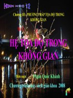 HH12 : Chương III : Bài 1 : Hệ tọa độ