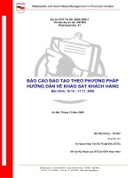 Báo cáo đào tạo theo phương pháp hướng dẫn khảo sát khách hàng 