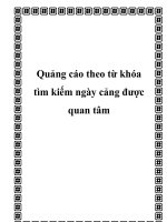 Quảng cáo theo từ khóa tìm kiếm ngày cảng được quan tâm 