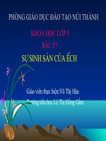 Sự sinh sản của ếch