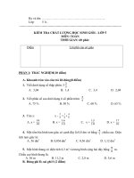 Đề kiểm tra HSG lớp 5