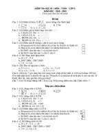 Đề thi Hk I Toán 6