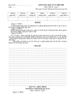 Đề KTHKII-GDCD 9 (Đáp án+Biểu điểm)