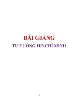Bài giảng tư tưởng hồ chí minh 