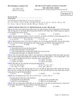 ĐỀ THI TUYỂN SINH CAO ĐẲNG NĂM 2010 Môn: HÓA HỌC; Khối B mã đề 247 