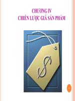Bài giảng marketing căn bản chương 4 chiến lược giá sản phẩm 