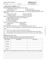 Đề KT 1 tiết HKII