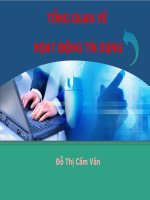 Tổng quan về hoạt động tín dụng 