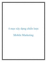 4 mẹo xây dựng chiến lược mobile marketing 