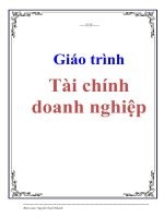 Giáo trình tài chính doanh nghiệp 