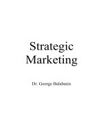 Strategic marketing 
