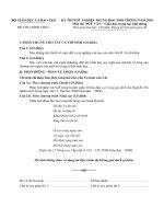 ĐỀ THI TỐT NGHIỆP TRUNG HỌC PHỔ THÔNG NĂM 2010 Môn NGỮ VĂN − Giáo dục trung học phổ thông