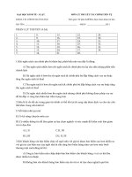 ĐỀ THI MÔN LÝ THUYẾT TÀI CHÍNH TIỀN TỆ