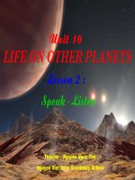 anh9 unit 10 speak + listen