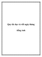 Quy tắc đọc và viết ngày tháng tiếng anh 